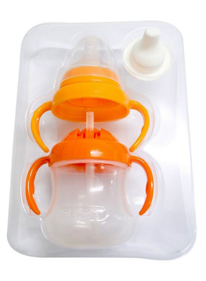 Pigeon MagMag All-In-One Training Cup Set, 3+ M - Orange/Clear